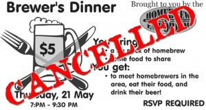 brewer dinner 150521 cancelled
